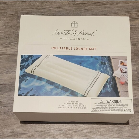Hearth & Hand with Magnolia Inflatable Lounge Mat Pool Float - Picture 1 of 4